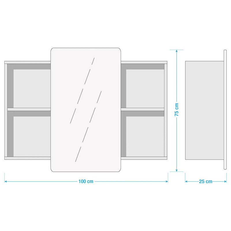 Liholm Sliding Door Mirror Cabinet