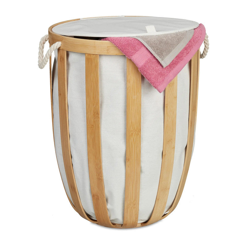 ReDainy Round Bamboo Laundry Basket