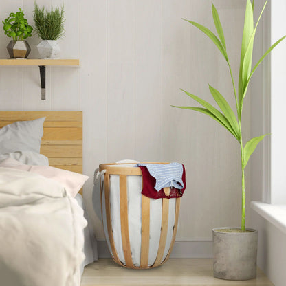 ReDainy Round Bamboo Laundry Basket