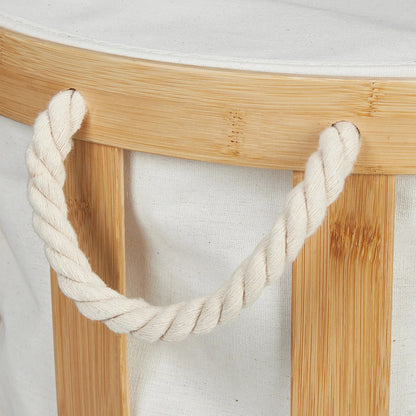 ReDainy Round Bamboo Laundry Basket