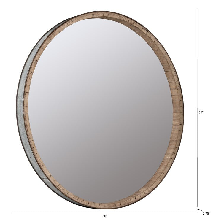 Soliman Metal Round Wall Mirror